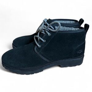 UGG Neuland Black Suede Lace-Up Boots